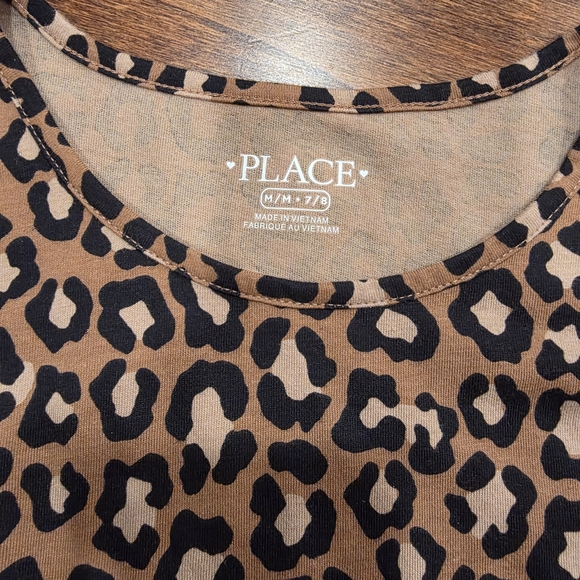 Place Kids Leopard Print Dress - Tan and Black - Picture 3 of 3